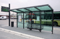Glazen roestvrijstalen bushalte Eenvoudig onderhoud voor wachten Auto / tijdelijke rust bieden leverancier