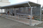 Veiligheid Artistieke Roestvrij staal Busschuilplaats met Zetels / Vuilnisbakken / Lijntekens leverancier