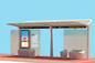 Unieke stijl RVS bushalte Redelijke structuur met wachten Seat / Rain Shed leverancier
