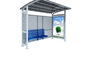 Lichtgewicht roestvrijstalen bushalte Canopy gehard glas materiaal eenvoudig te installeren leverancier