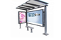Lichtgewicht roestvrijstalen bushalte Canopy gehard glas materiaal eenvoudig te installeren leverancier