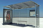 Gepersonaliseerde roestvrijstalen Bus Shelter holistisch ontwerp hele hoogte 2.5-2.8 meter leverancier